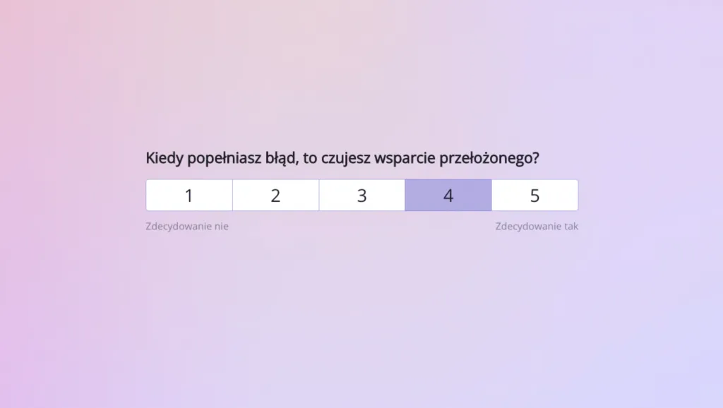 Ankieta pulse check pozwala na bieżąco monitorować nastroje pracowników.