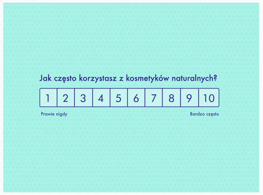 Przykład pytania z ankiety badania rynku