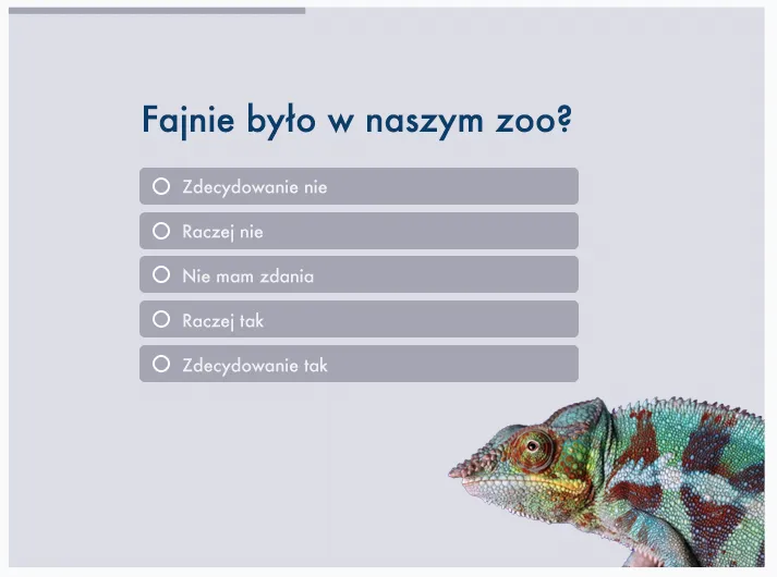 Tekstowa reprezentacja skali Likerta