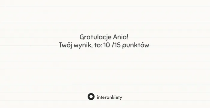 Informuj uczestników testu o punktacji.