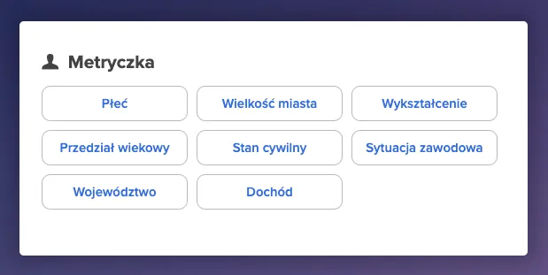 Pytania metryczkowe