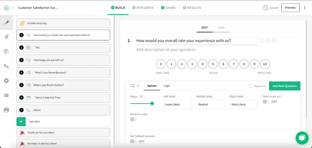 Edytor SurveySparrow