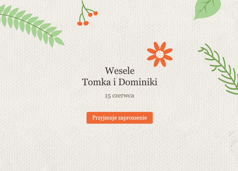 Ankieta weselna - zaproszenie weselne online