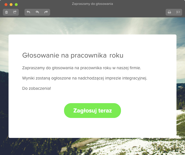 Zaproszenie e-mail do głosowania online
