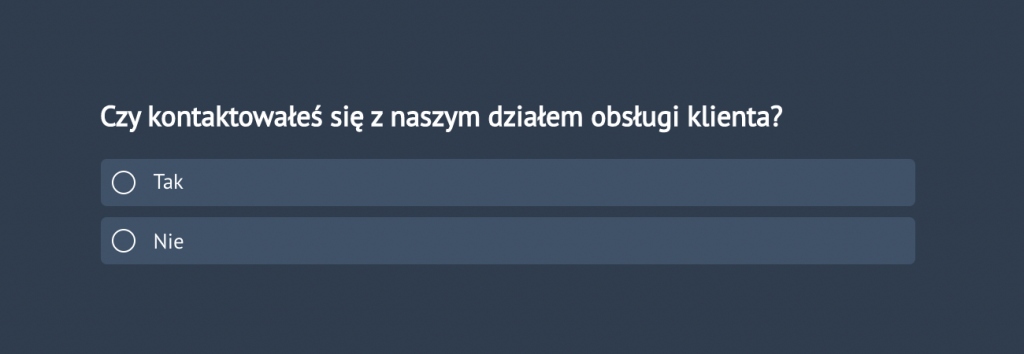 Kontakt z działem obsługi klienta w ankiecie posprzedażowej