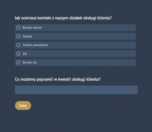 Ocena jakości obsługi klienta w ankiecie posprzedażowej