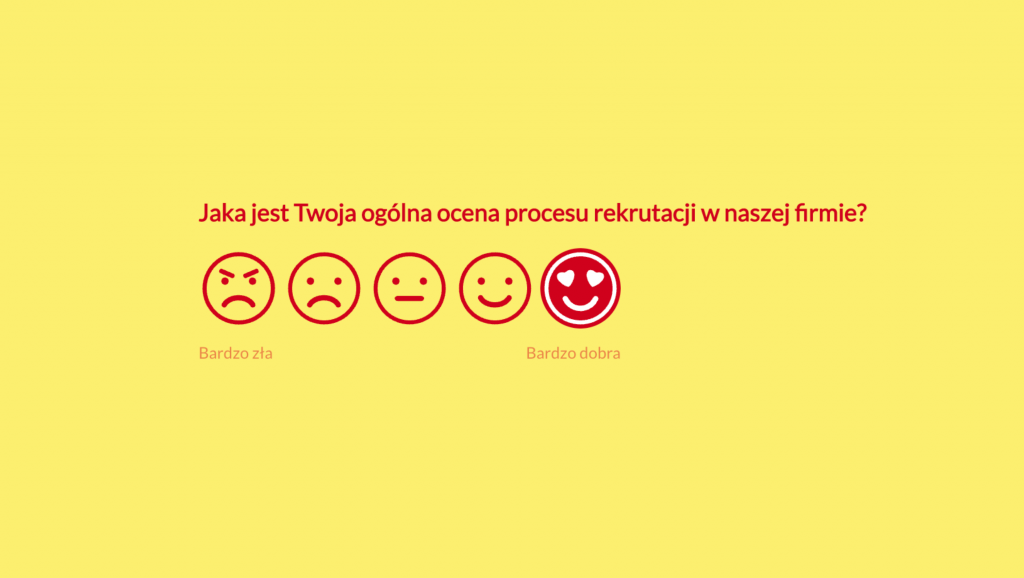 Przykład pytania w ankiecie Candidate Experience