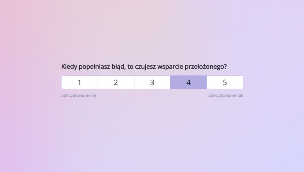 Ankieta pulse check pozwala na bieżąco monitorować nastroje pracowników.