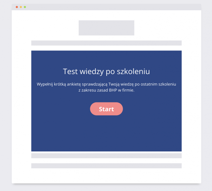 Wstaw test online na swoją stronę internetową.