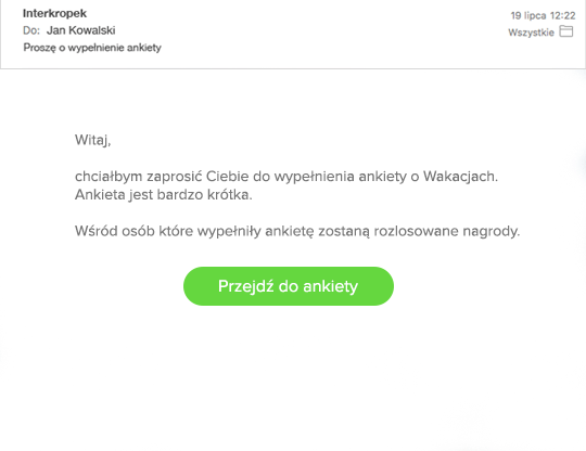 Zaproszenia e-mail do ankiety